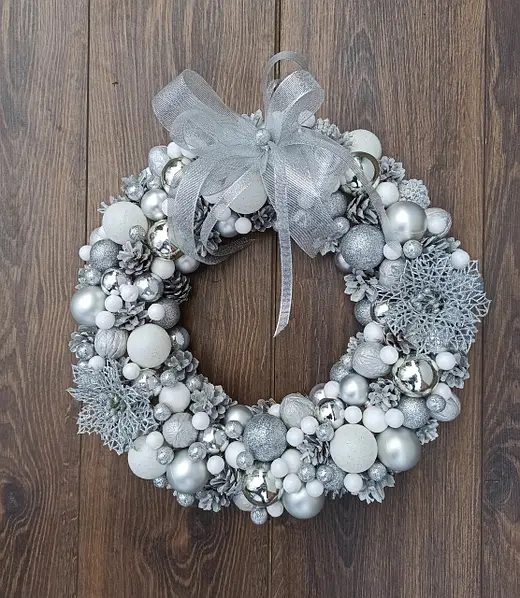 image of new year decoration wreath